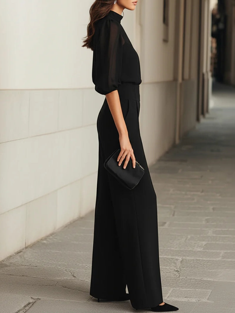Clarisa relaxed wide-leg pants co-ord – model wearing