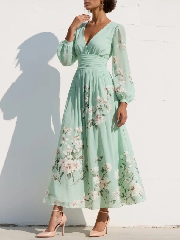 Mint Blossom Dress — side view