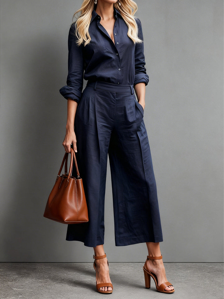 Aurelia linen two-piece co-ord women – full length