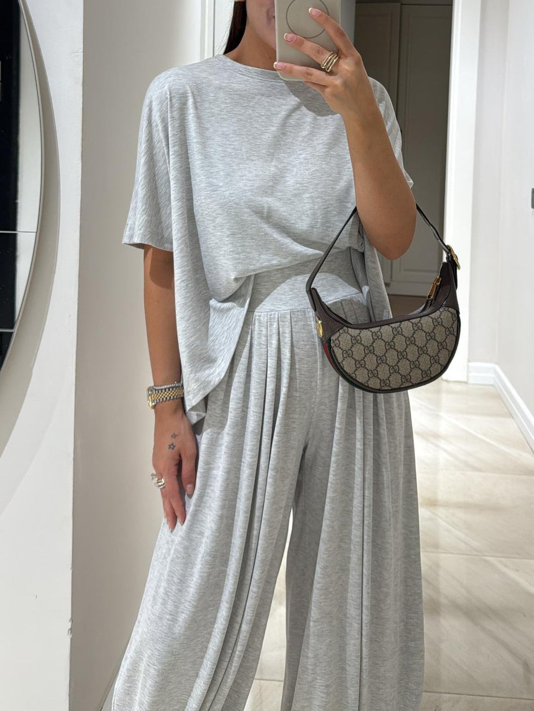 Casual pants matching set women – full length