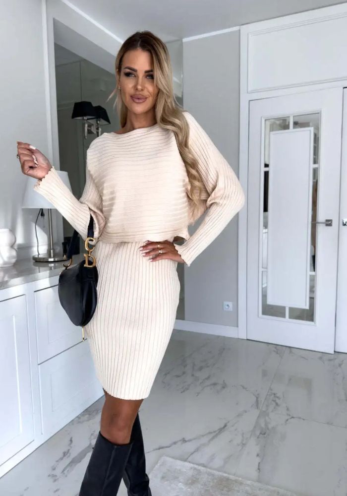 Scarlett -Stylish Two-piece Set (Dress and Sweater) Sweater — additional view