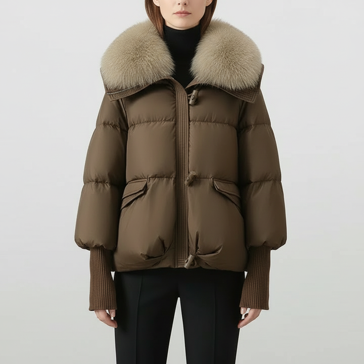 Donna | Women's Oversized Puffer Jacket with Faux Fur Collar