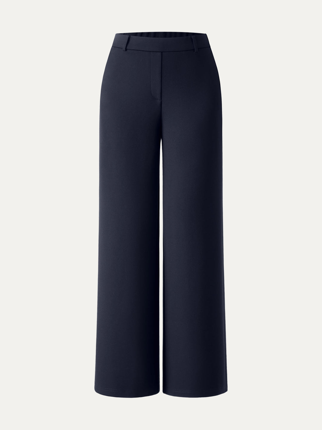 Ponte Mid-Rise Wide-Leg Pants with Pockets