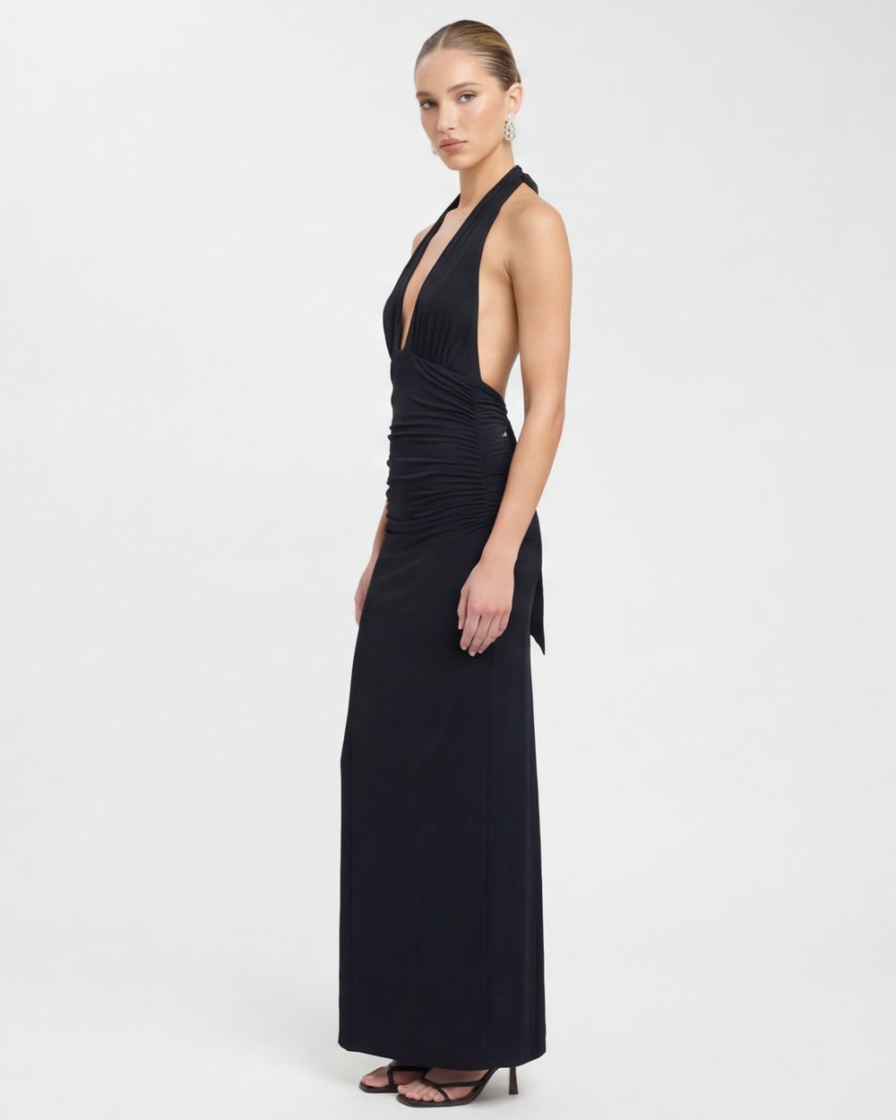 ARIA Nyx Halter Maxi Dress halter detail