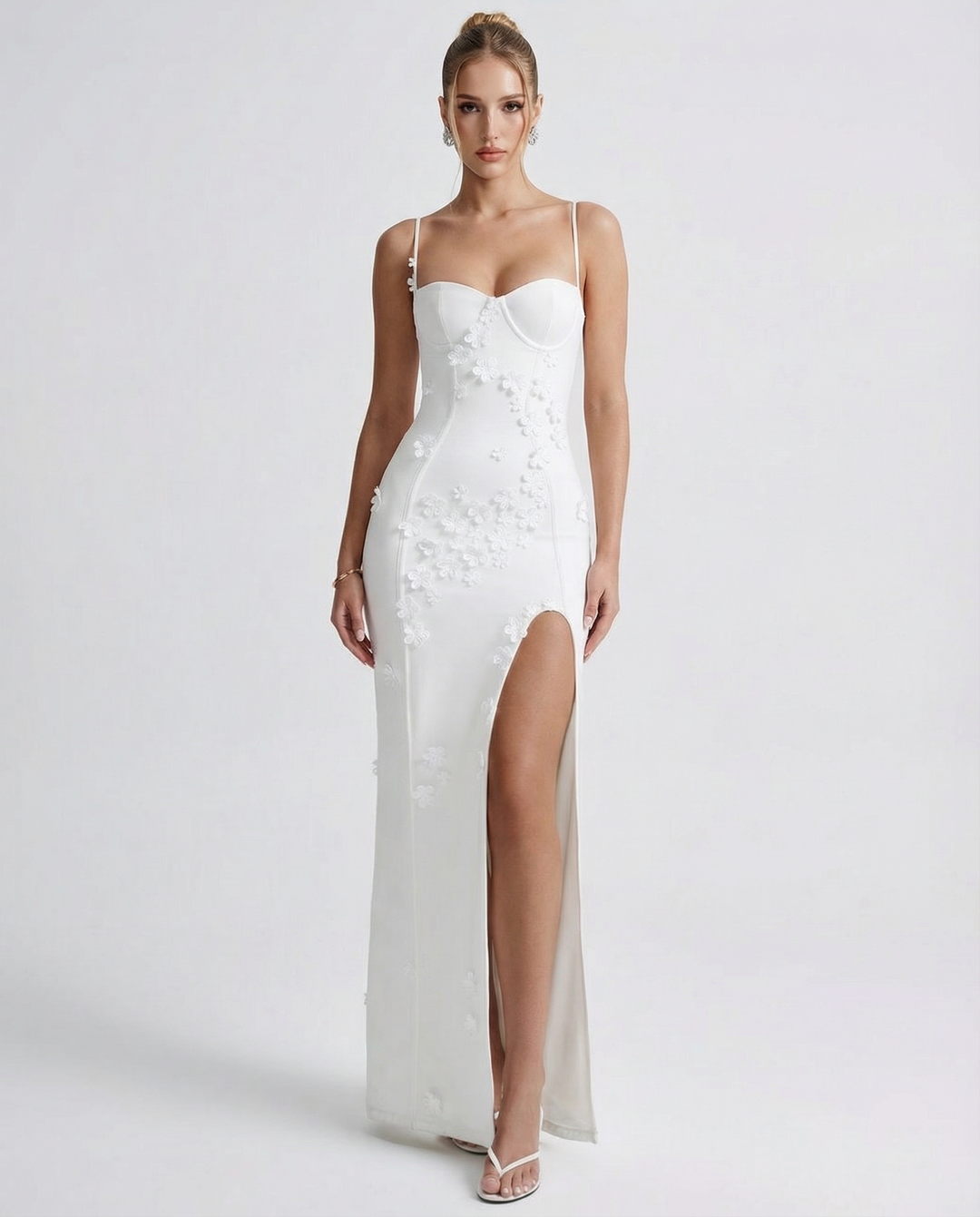 ARIA Luna Slit Maxi Dress - women's maxi dress, full-length styled look