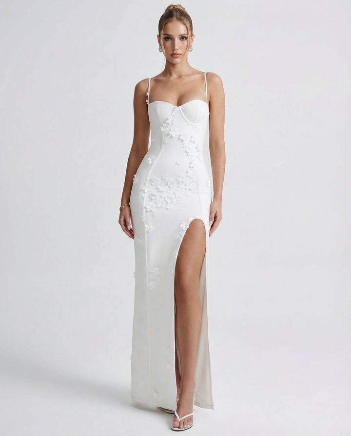 ARIA Luna Slit Maxi Dress - women's maxi dress, full-length styled look