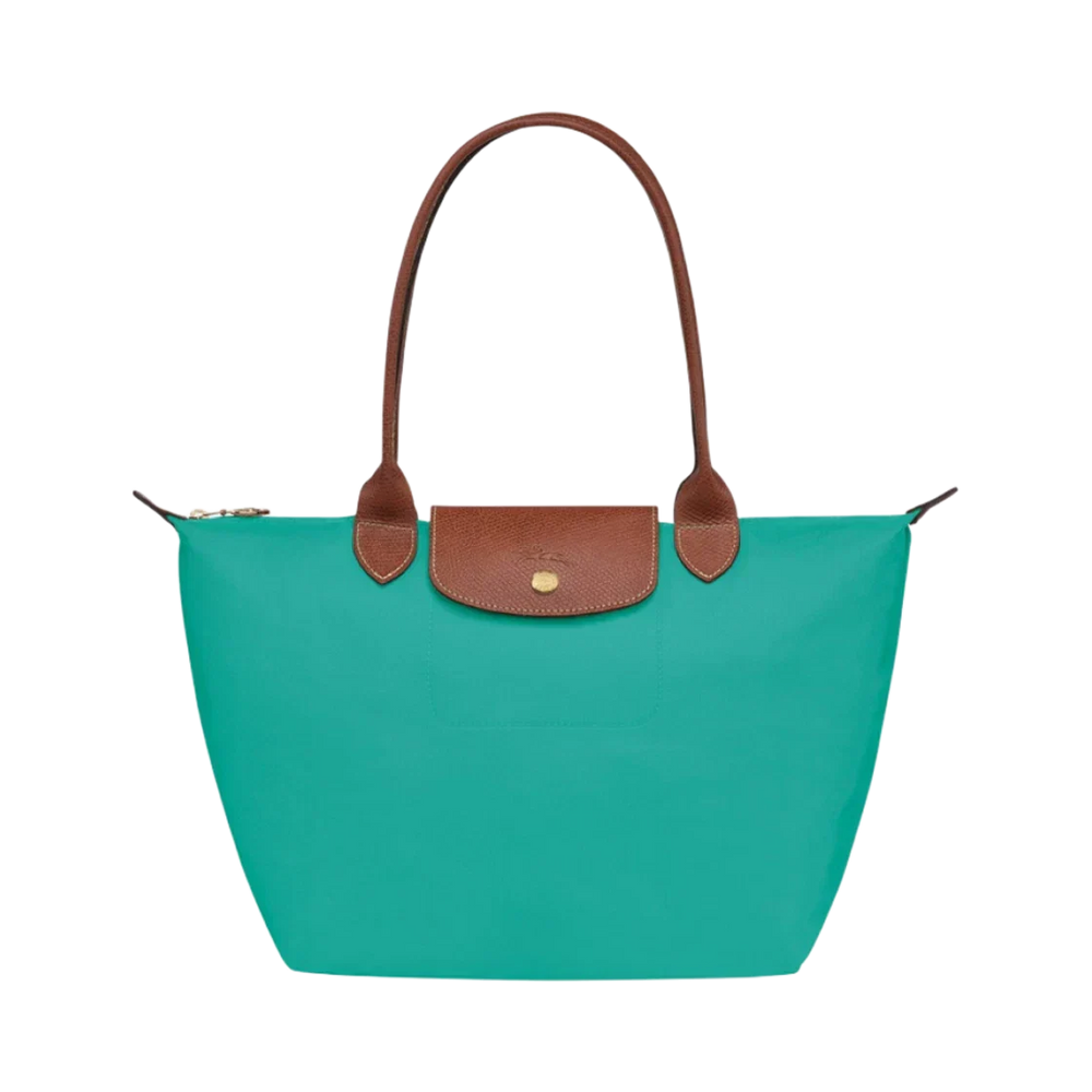 Longchamp Le Pliage Large tote bag Turquoise front view