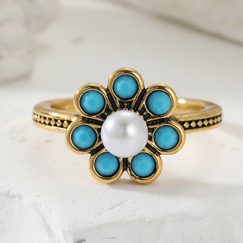 Ring displayed on a jewellery stand