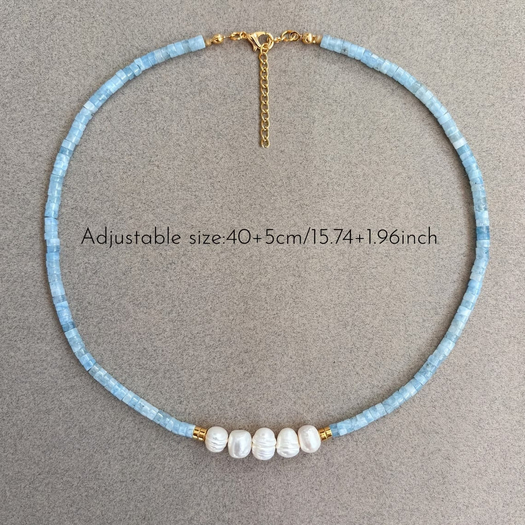 Angled view highlighting the colour contrast of the beads