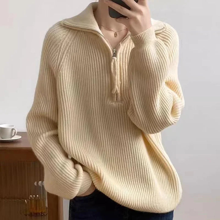 Aisling | Women's Quarter Zip Polo Sweater
