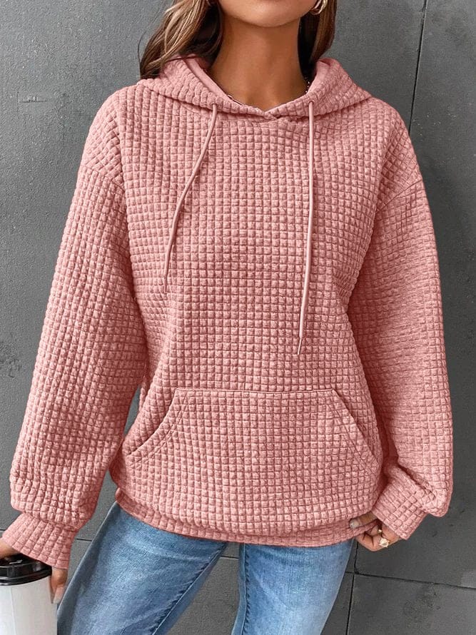 Amara | Women's Waffle Knit Pullover Hoodie