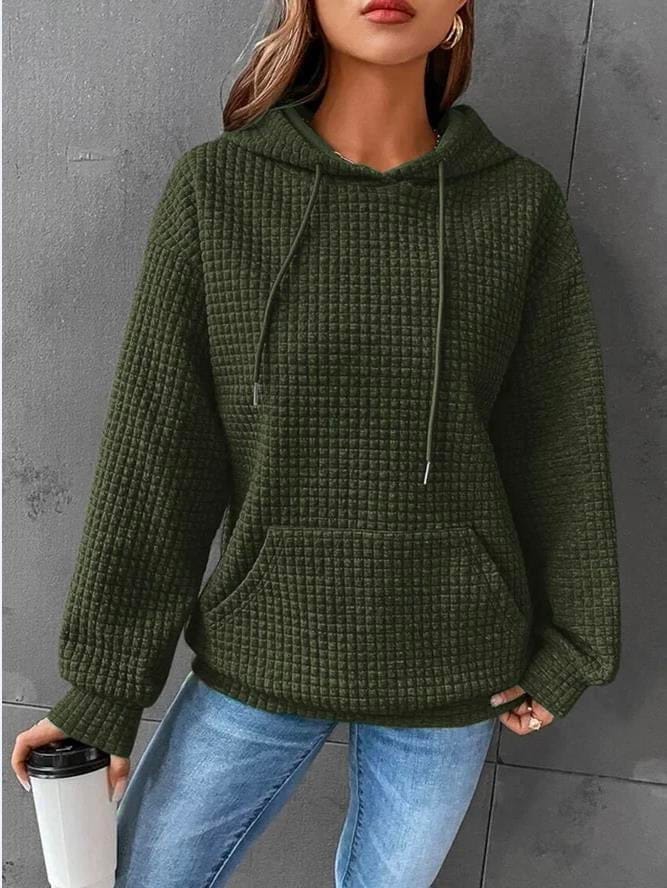 Amara | Women's Waffle Knit Pullover Hoodie