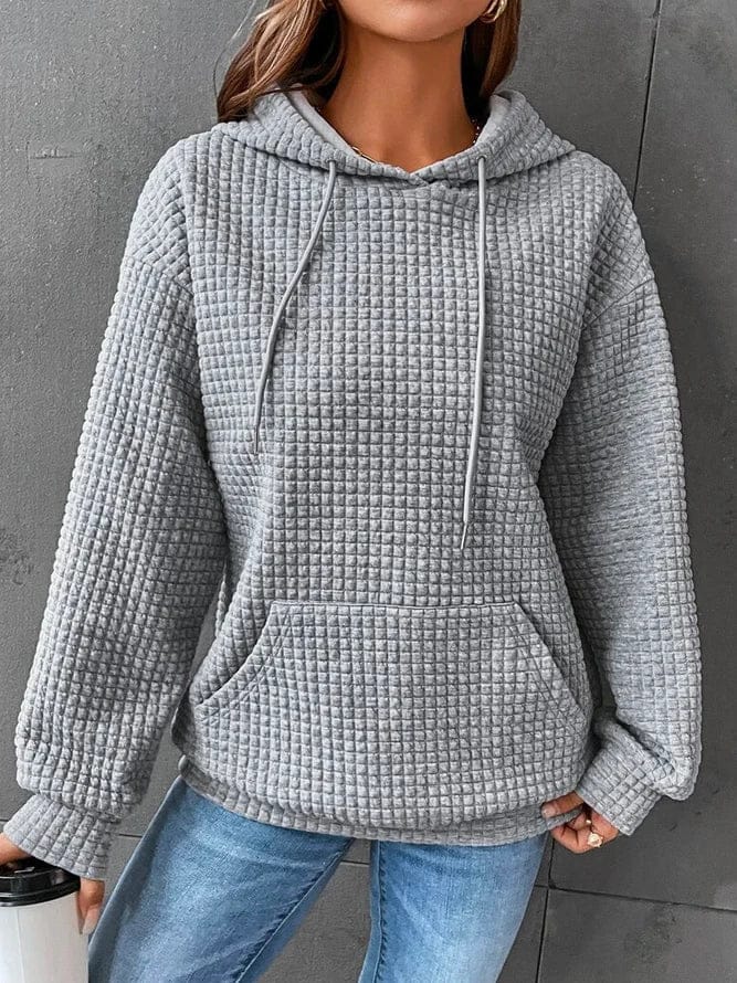Amara | Women's Waffle Knit Pullover Hoodie