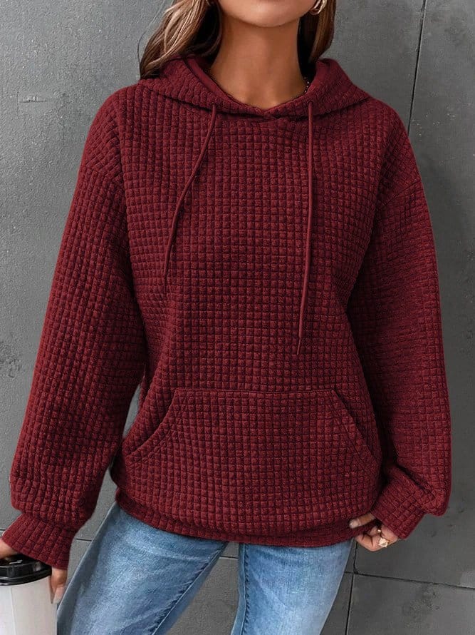 Amara | Women's Waffle Knit Pullover Hoodie