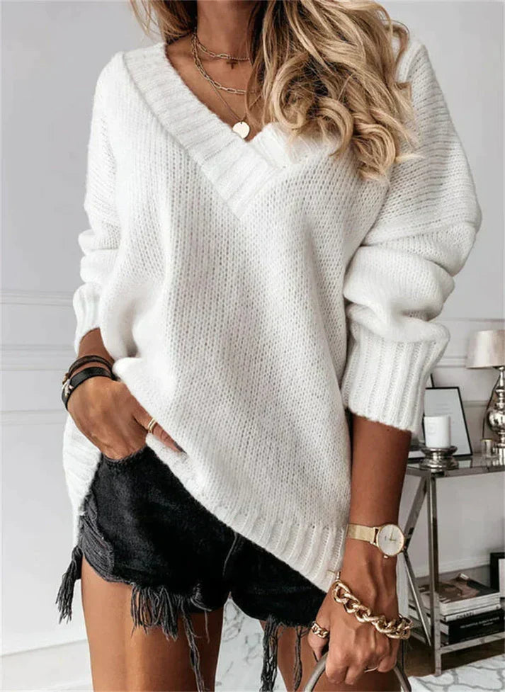Astrid | Women's Oversized V-Neck Sweater