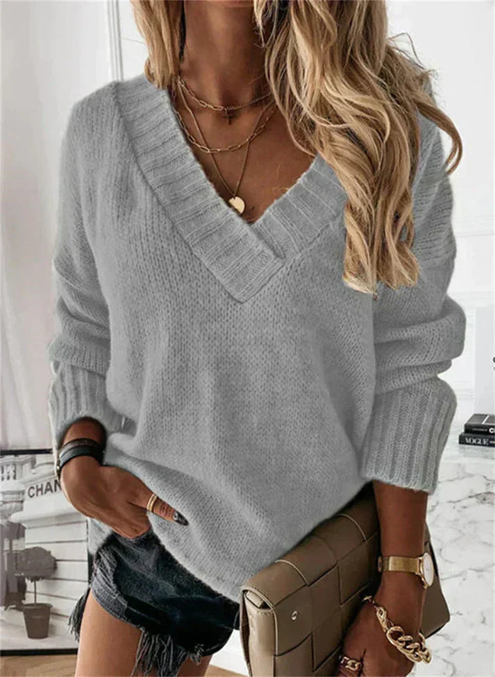 Astrid | Women's Oversized V-Neck Sweater
