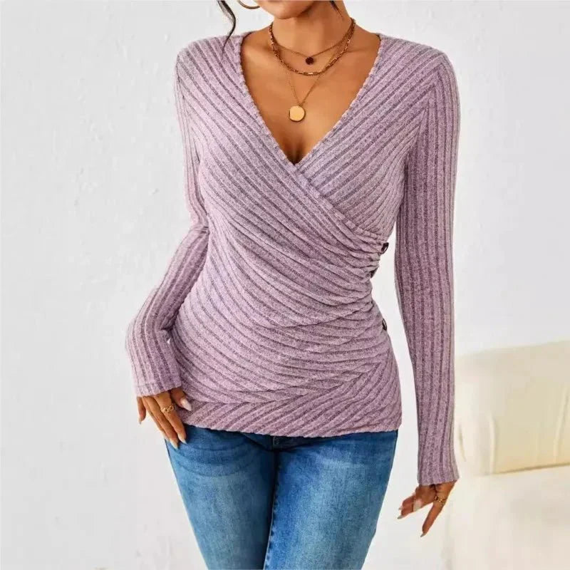 Aurora Long Sleeve Top — close-up view