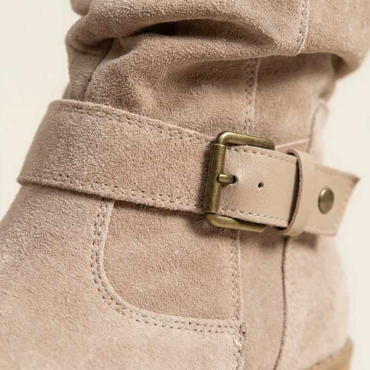 Aurora | Women's Suede Western-Style Slouch Ankle Boots