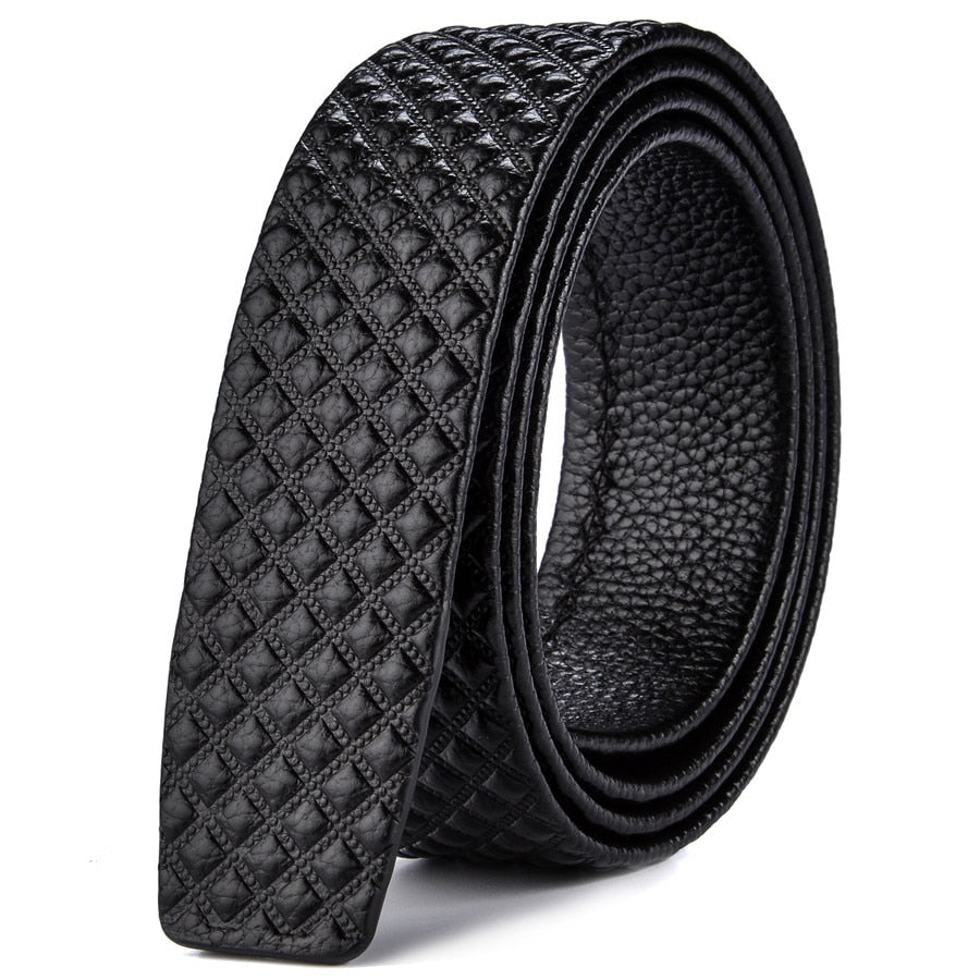 Close-up of the Rockist belt's leather texture and stitching