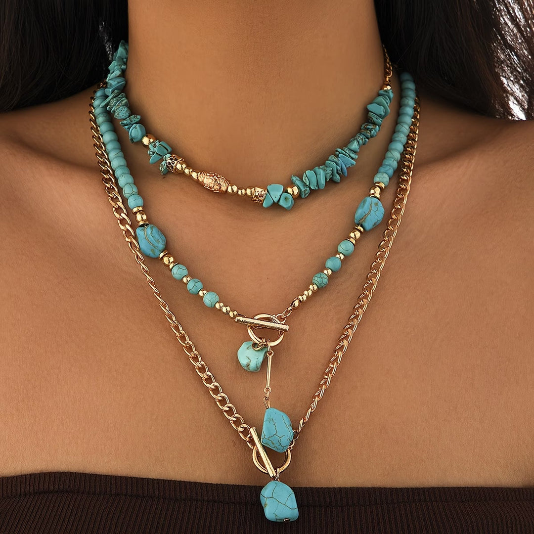 Statement turquoise necklace shown as the main product photo