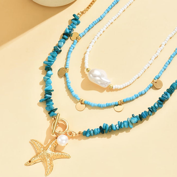 Necklace laid flat showing the full chain length