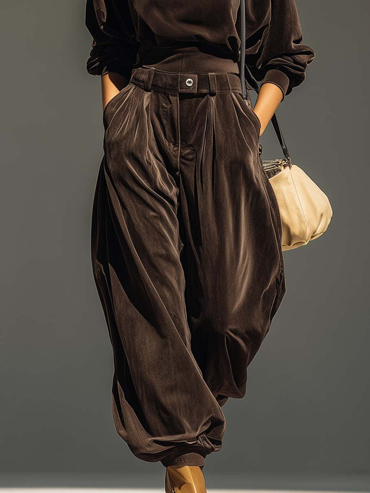 Women's loose velvet matching set – styled look