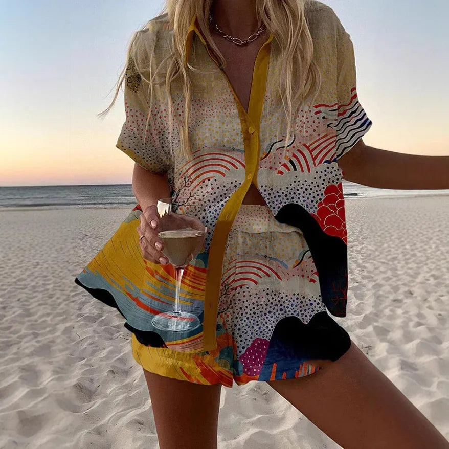 Nadia Summer Shorts Set — front view