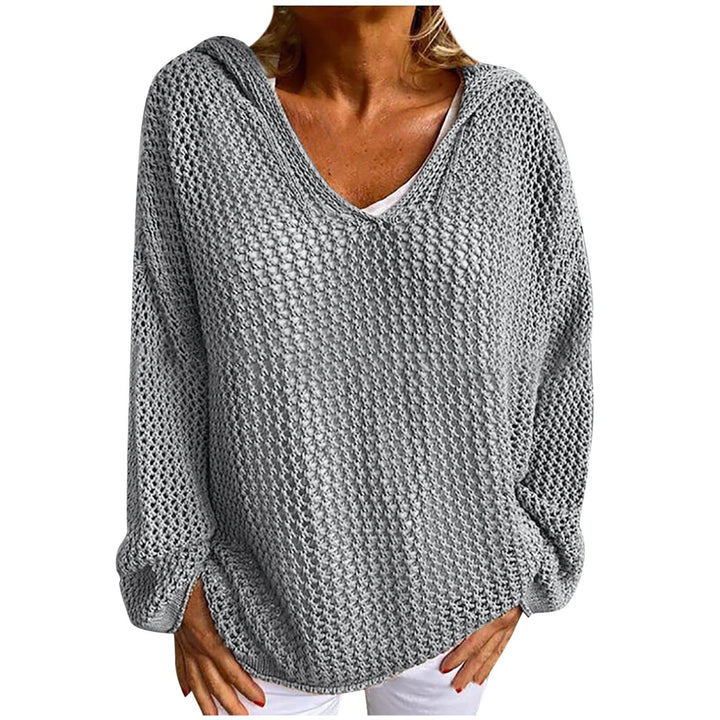 Winnifred | Women's Hooded Open Knit Crochet Sweater