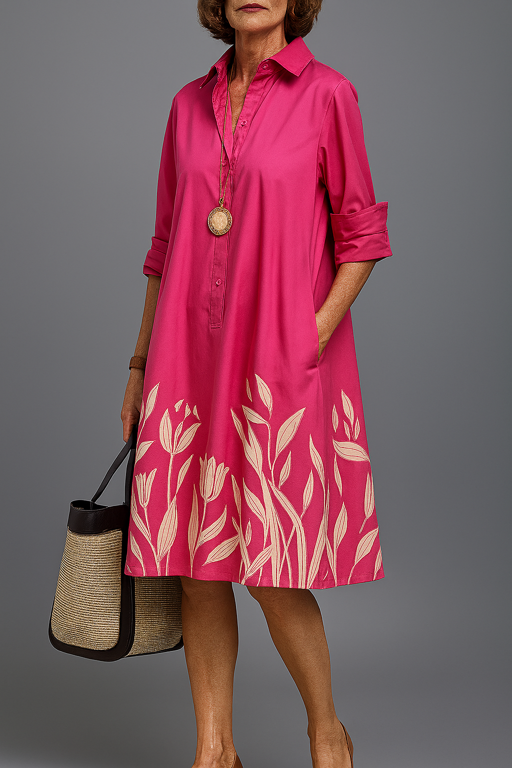 Grace Comfortable Midi Dress — front view