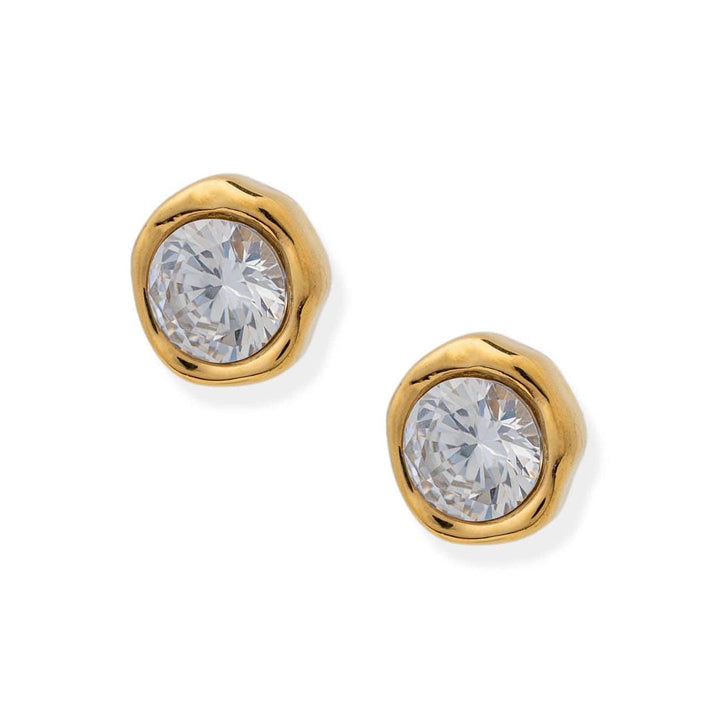 Earrings worn on a model's ear