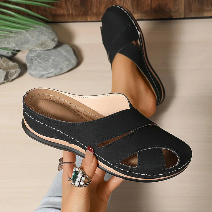 Ella Orthopedic Wedge Sandals — sole view