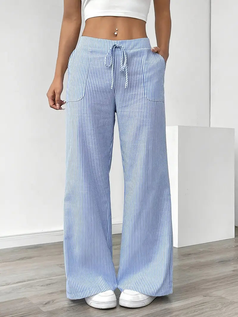 Karina Striped Pants — back view