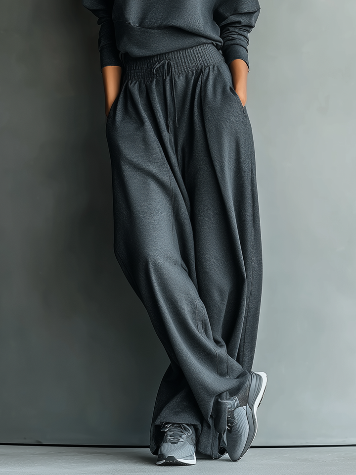 Charcoal Knit Two-Piece Set — detail view