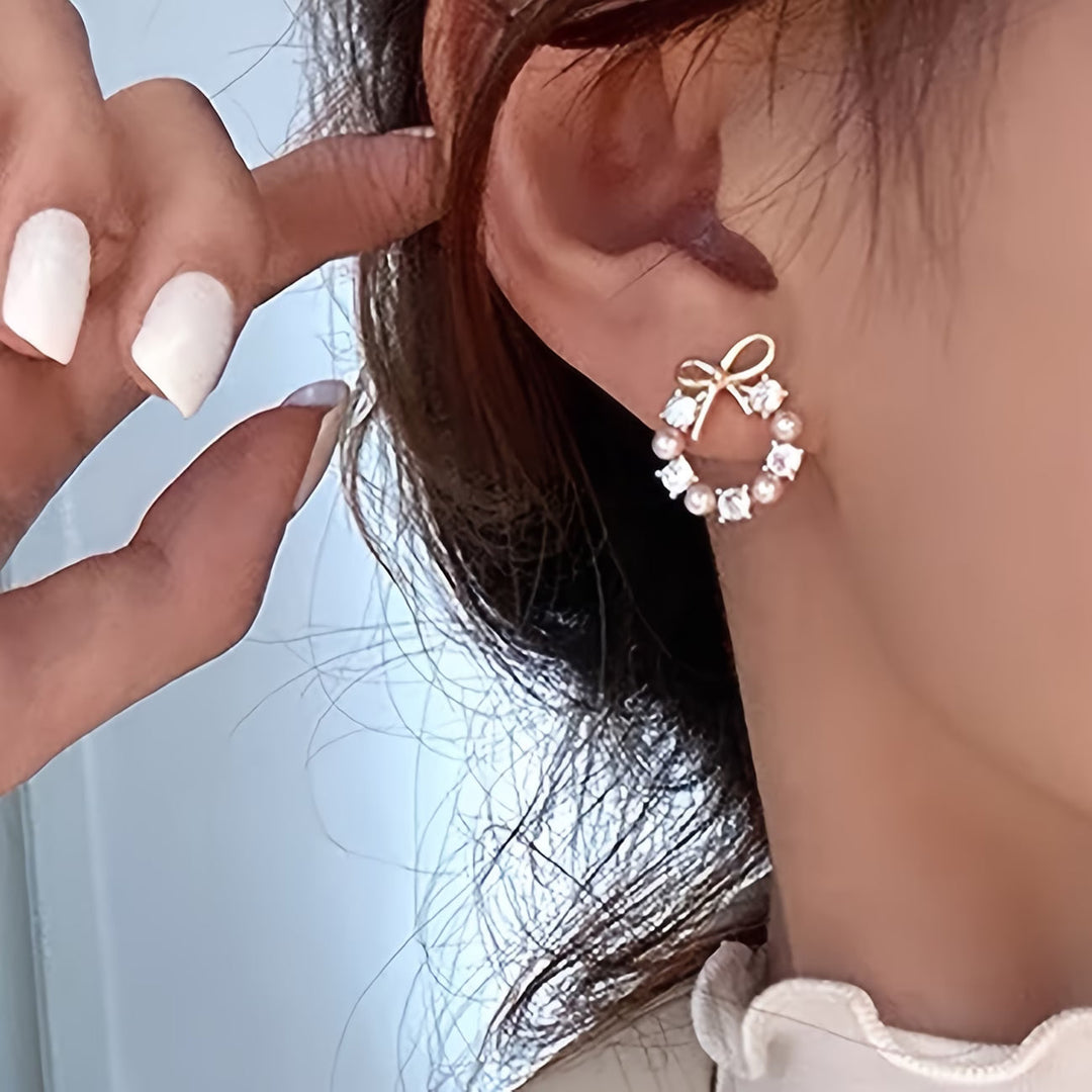 Side angle showing the pearl drop length