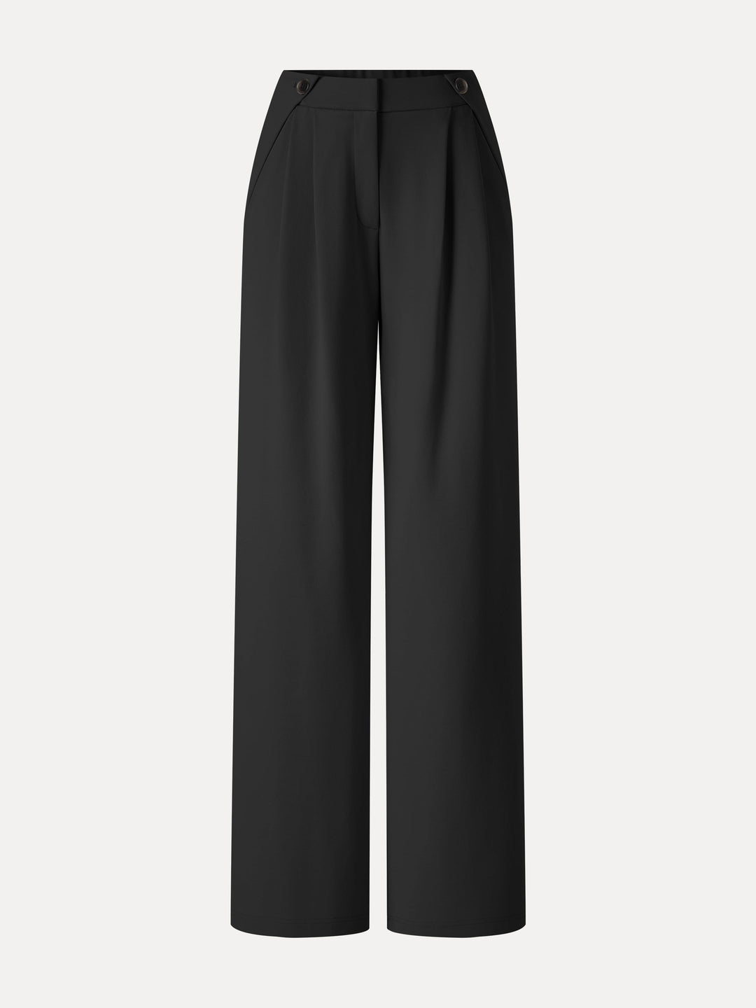 Ponte High-Rise Wide-Leg Gusset Pants with Pockets