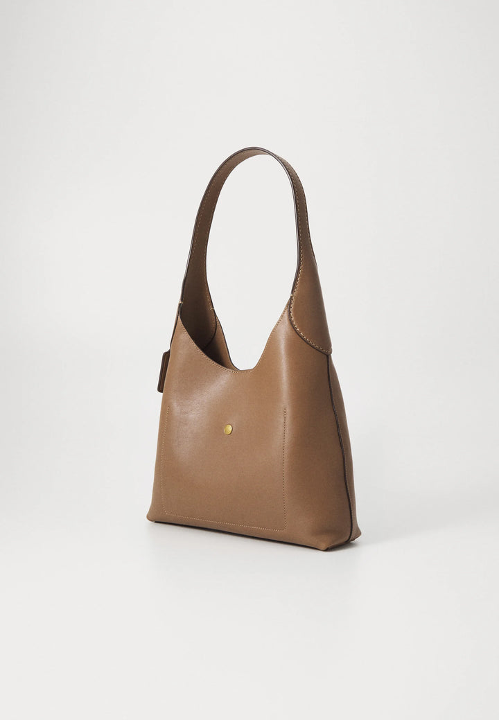 brooklyn shoulder bag 28 dark stone - coach bag