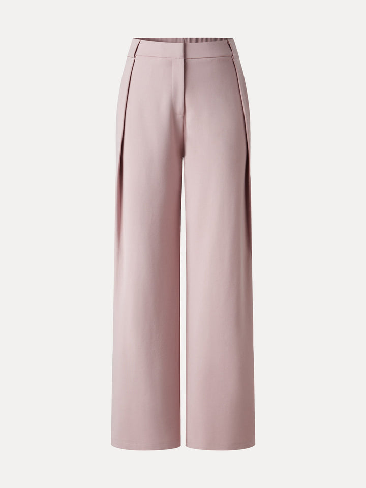 Ponte High-Rise Straight-Leg Pants with Pockets