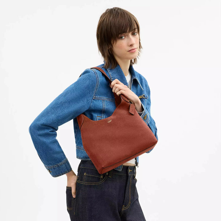 Brooklyn shoulder bag coach merlot - detail