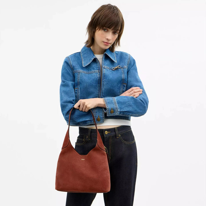 coach shoulder bag merlot - brooklyn 28
