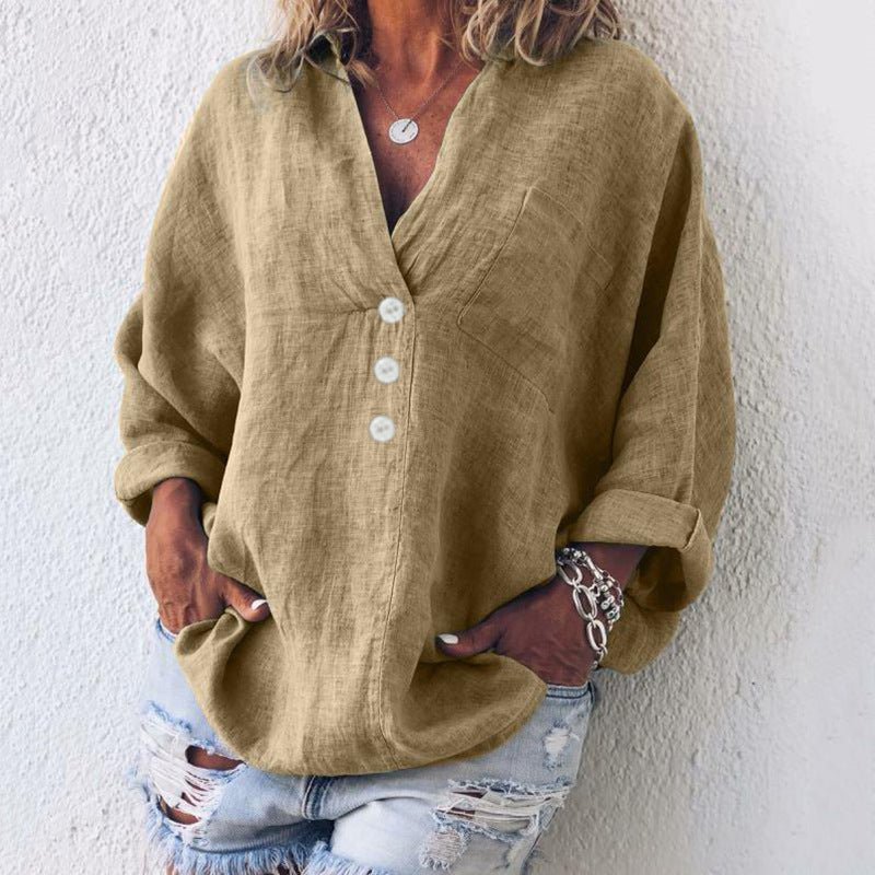 Maribel Buttoned Blouse — close-up view