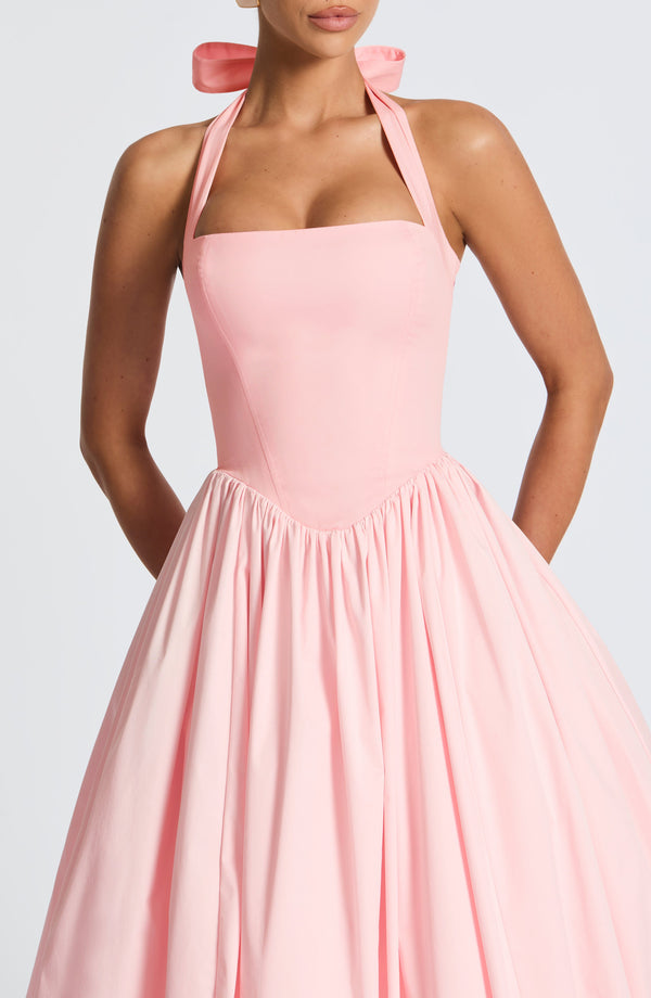 Cressida Midi Dress halter neck detail