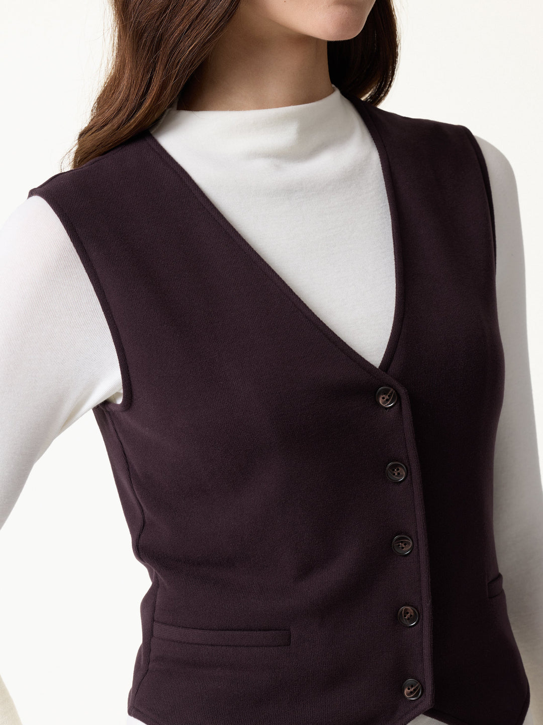 2Pcs Set Friendly Sleeveless Cropped Vest & Mid-Rise Pintuck Pants with Pockets