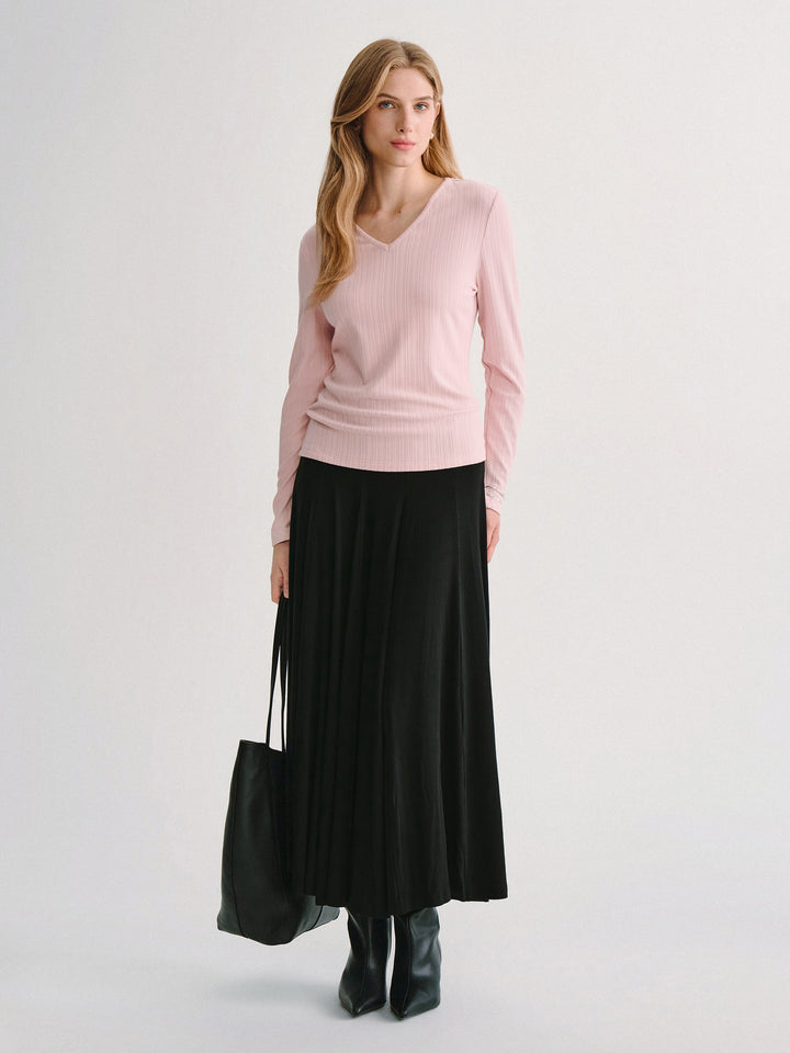 ProWarm Cotton-Viscose V-Neck Long Sleeve Top
