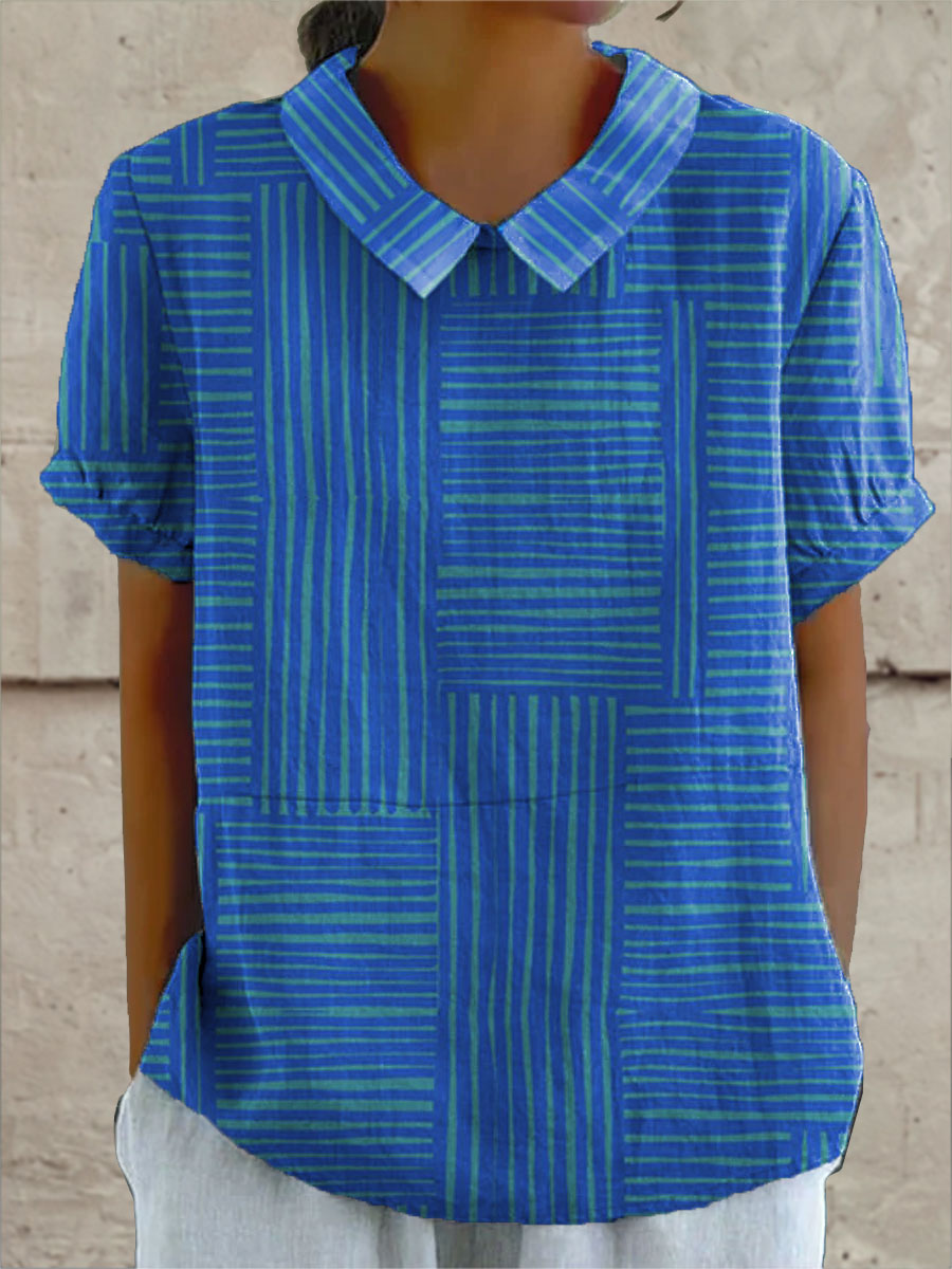 Maya Geometric Print Shirt — front view