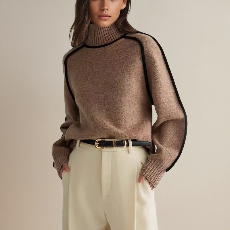 Lara Women's Turtleneck Sweater — front view
