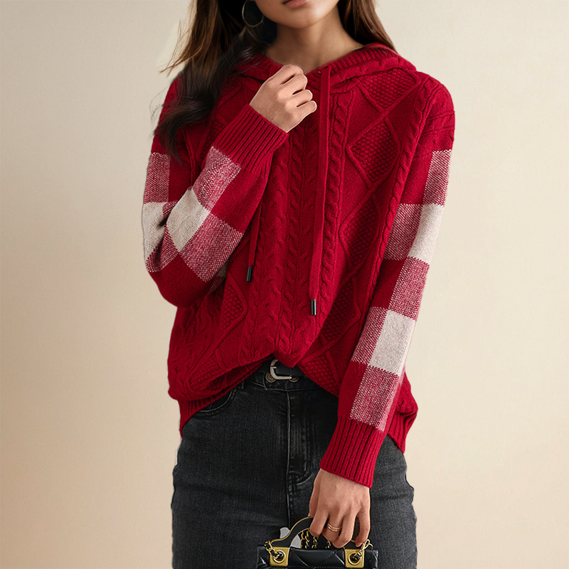 Aubrey Stylish Velvet Sweater — side view