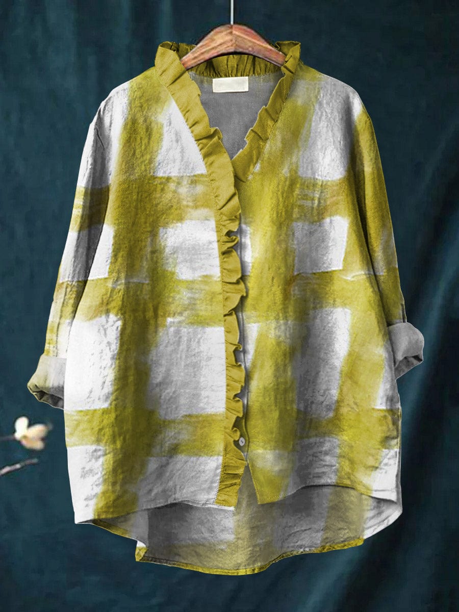 Melissa Art Print Blouse — front view