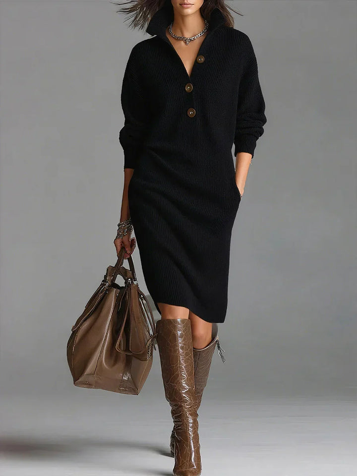 Arianell | Wool Winter Knit Midi Dress