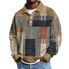 Men’s Textured Polo Sweater
