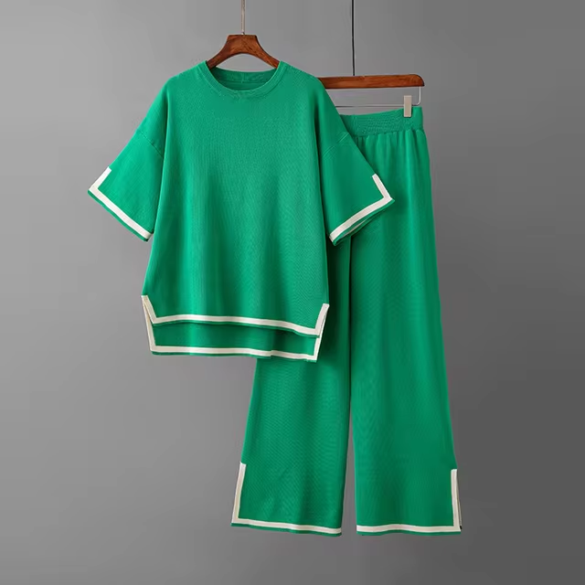 Charlotte Elegant Ice Silk Short Sleeve Co-Ord Set — product view